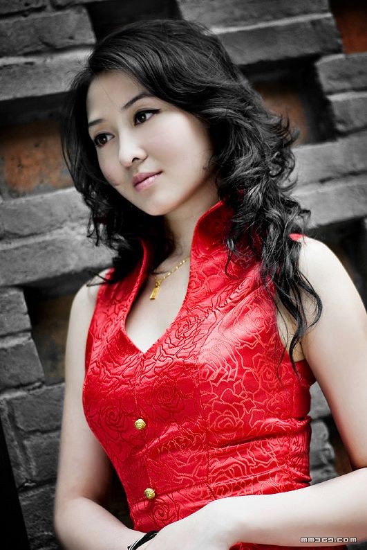 红旗袍摄影，唯美动人