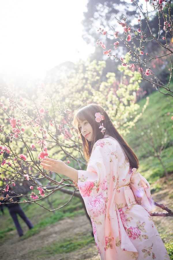 桃花和服